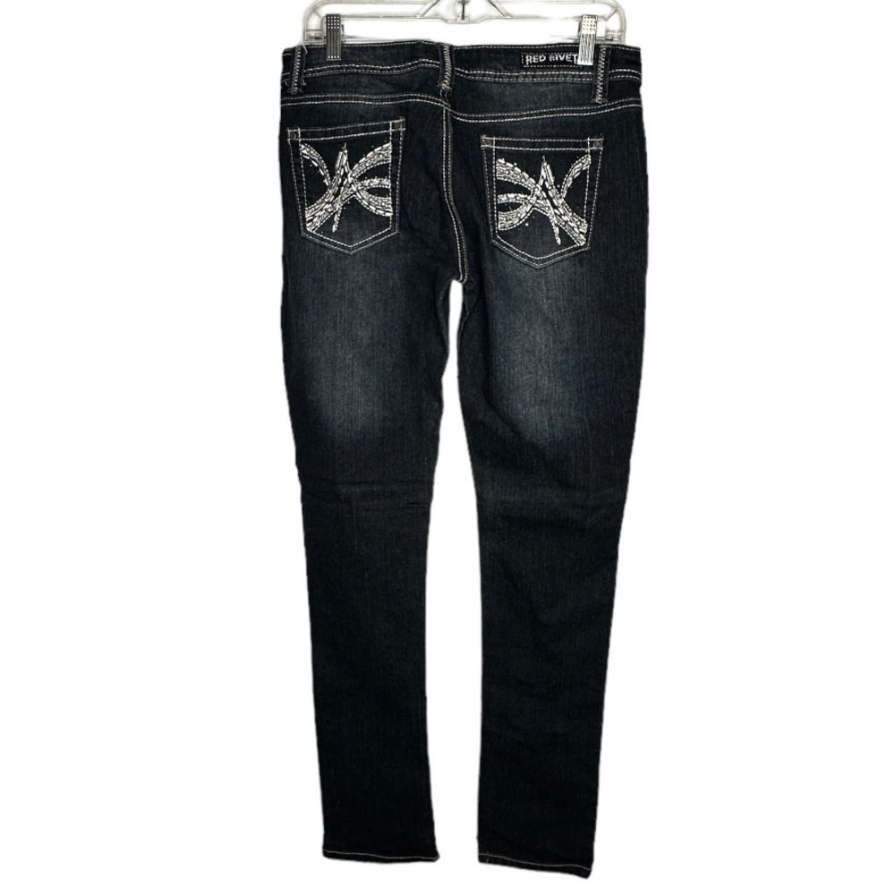 Red Rivet Jeans - Picture 5 of 7